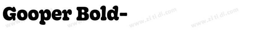 Gooper Bold字体转换